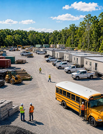 Jenkins Management Services contractor support and industrial site operations with workforce parking and shuttle services.