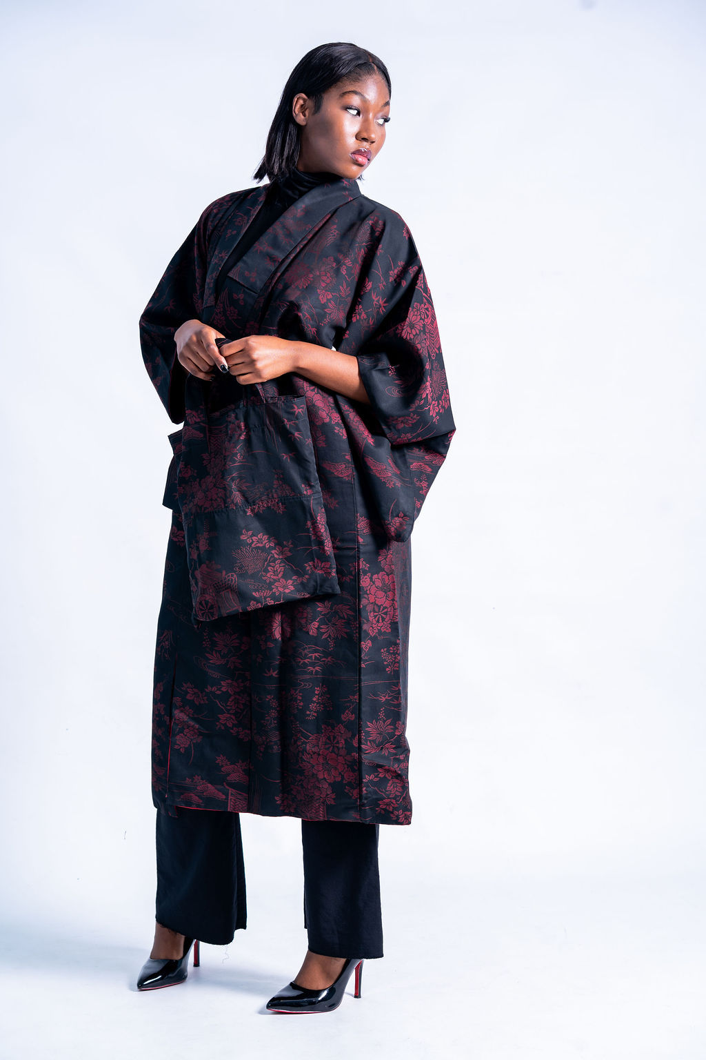 Crimson Midnight Kimono