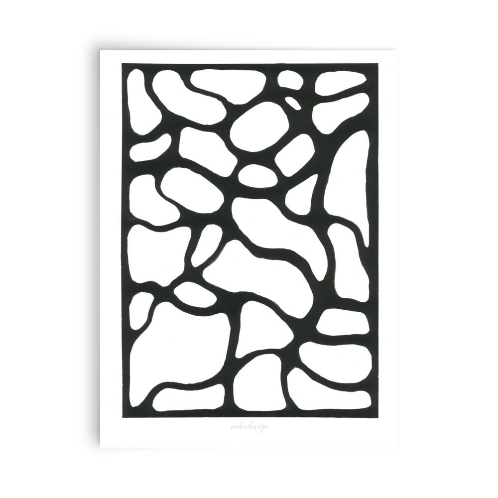White Globules - Photo paper poster