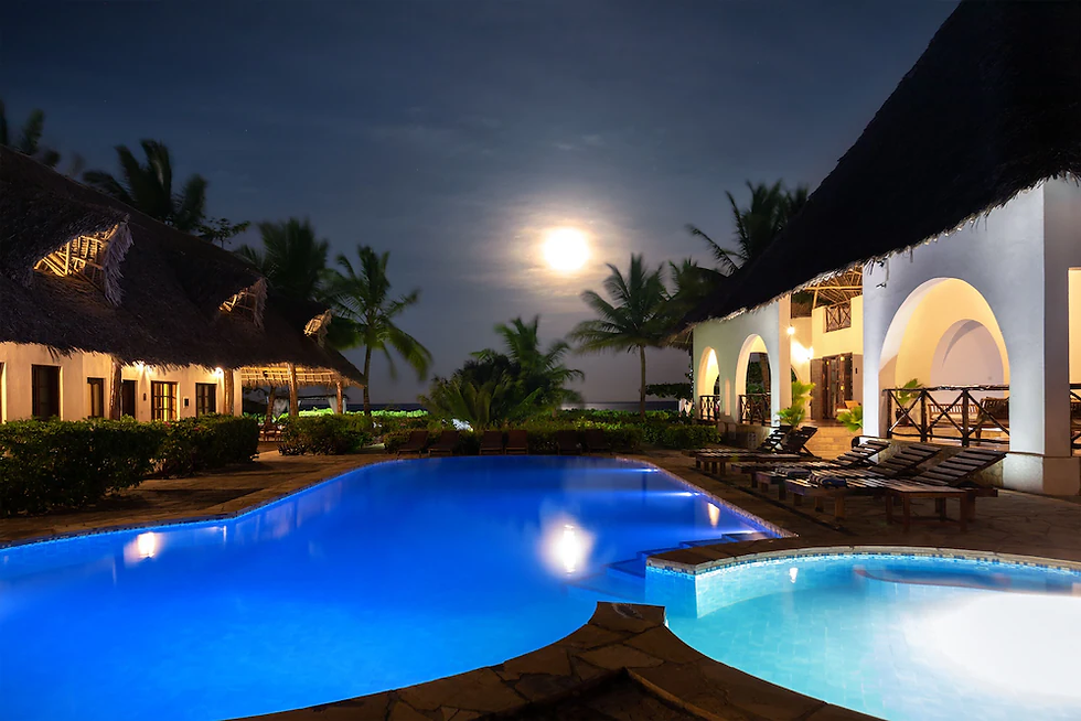 7. pool view night