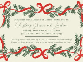 Christmas Service and Luncheon