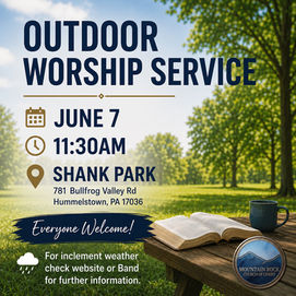 Outdoor Service this week!