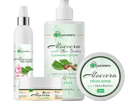 Aleo vera products, Aloe vera cleansing lotion &Aloe vera peel off mask