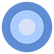 Calming blue circles giving a sense of peace.