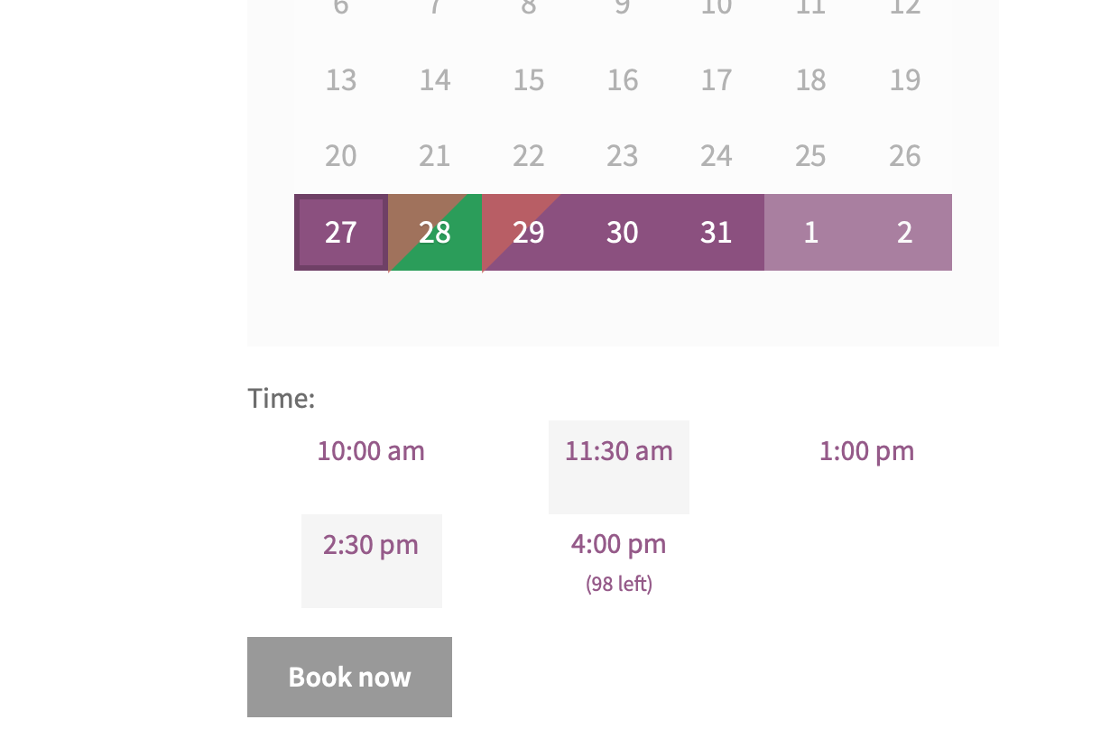 Checking Availability and Booking Process