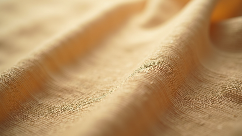 Eye-level view of bamboo fabric texture showing fine fibers