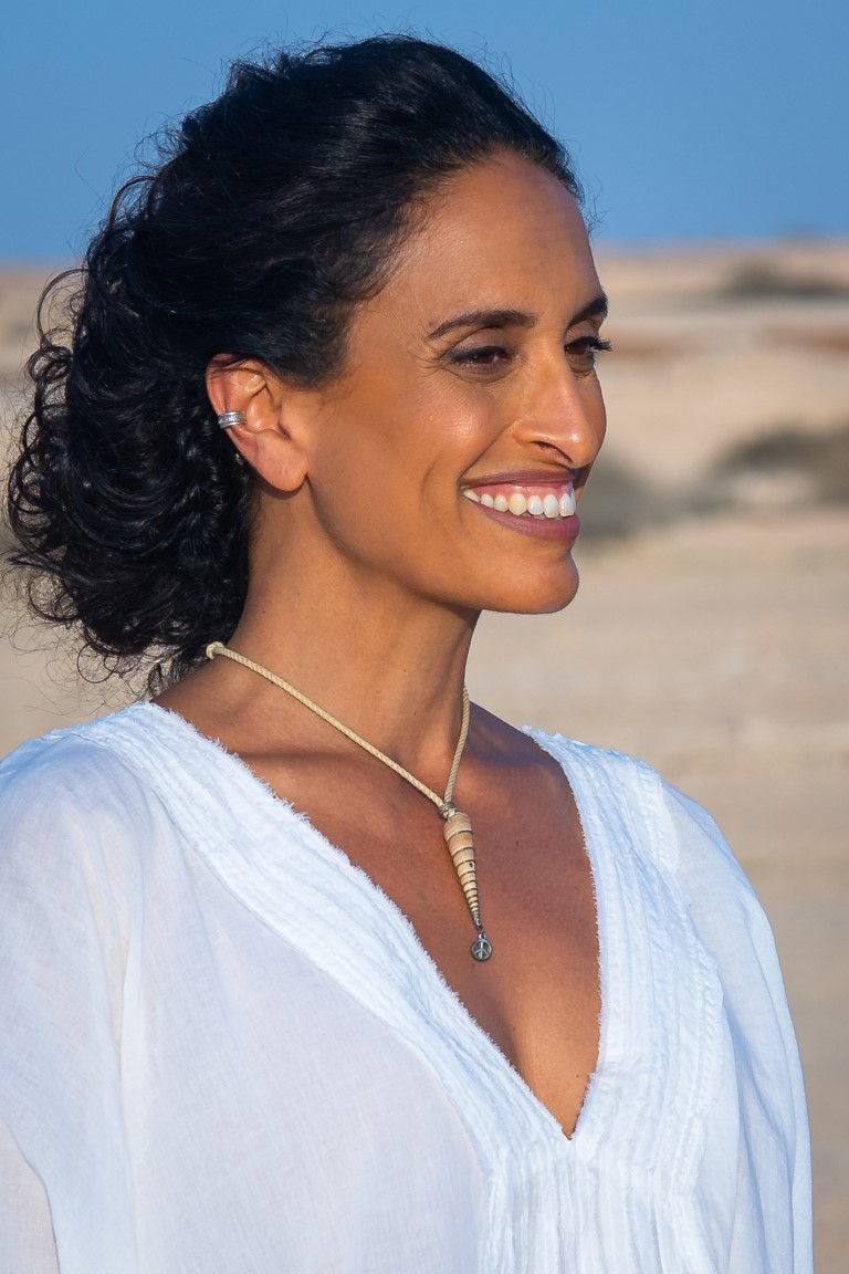 Noa during the "Look at me" clip shooting, by Nahum Leder