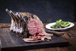Prime rib that we sell as individual hot dinners as well as raw meat to cook in our meat department