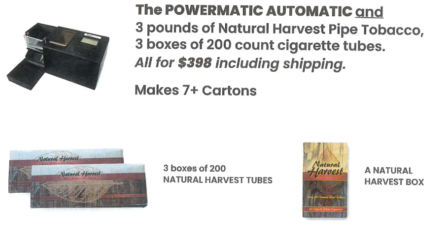 Powermatic V: Tubes, Tobacco, Press, Enjoy!