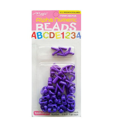 Thumbnail: Hair Beads- Alpha-numeric 36pc