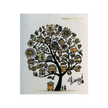 Swedish dishcloth honey tree with bees