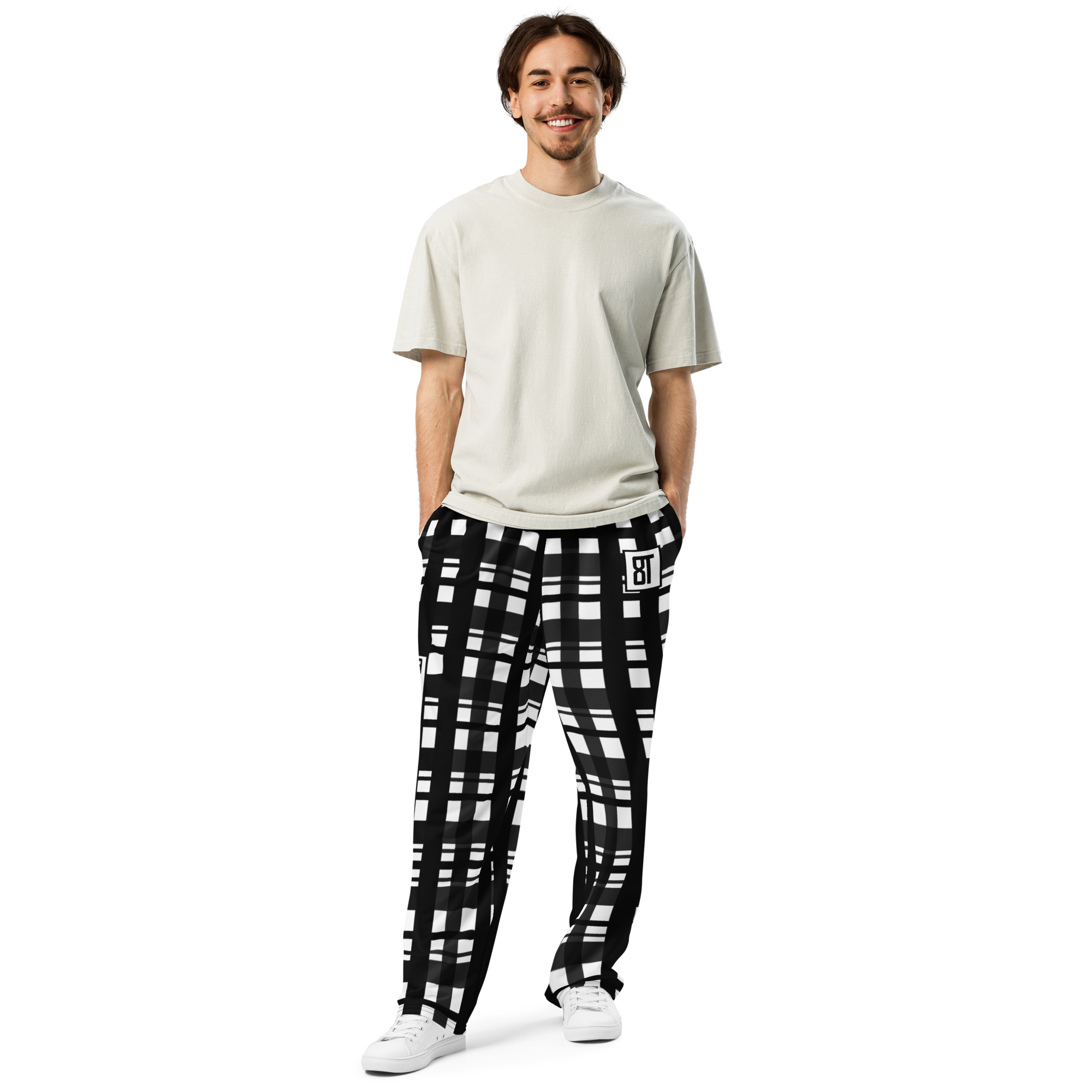 8T Clothing Corrupt Plaid - Wide-Leg Joggers