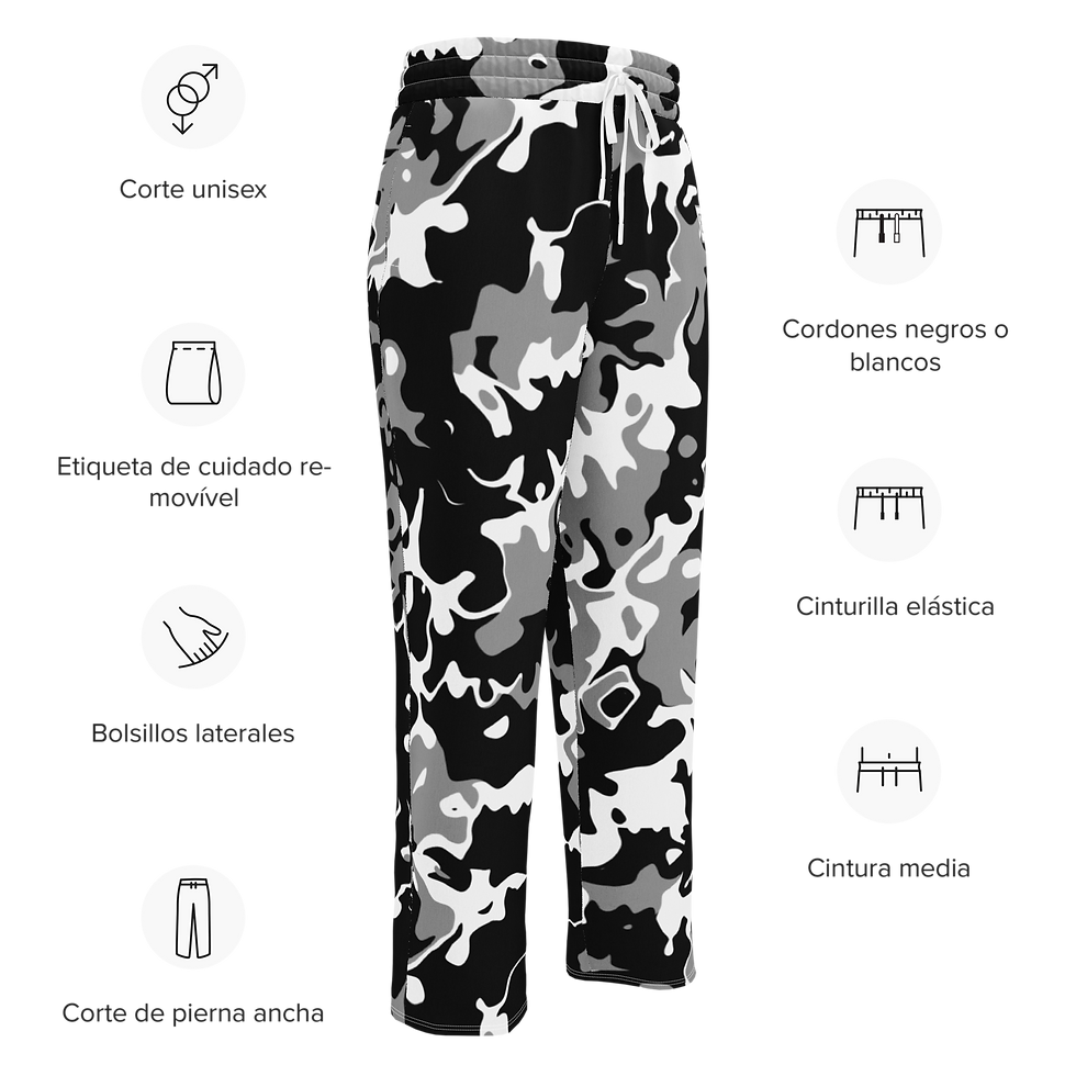 Thumbnail: 8T Clothing Founders Leopard Camo - Wide-Leg Joggers