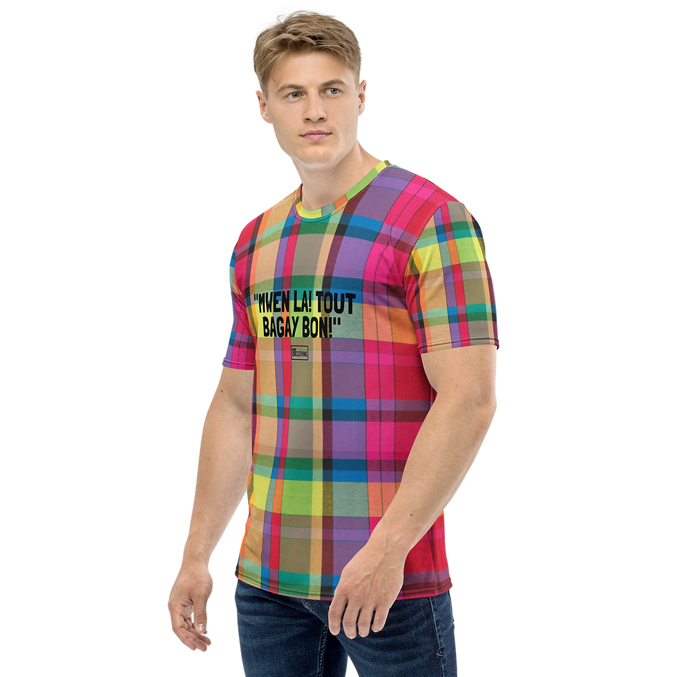 Thumbnail: 8T Clothing Madras 2 - (I am Here! Everything is Good!) Men's T-Shirt