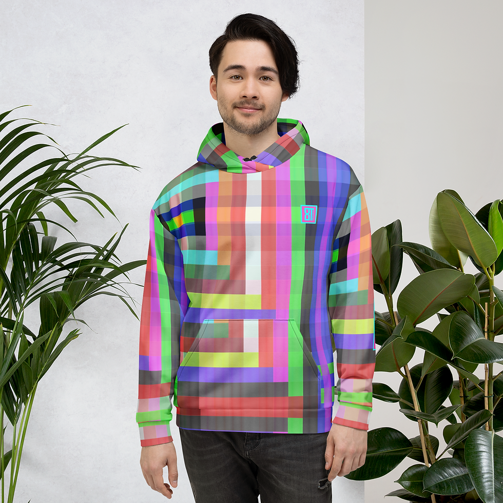 Thumbnail: 8T Clothing Founders Colored Plaid - Unisex Hoodie
