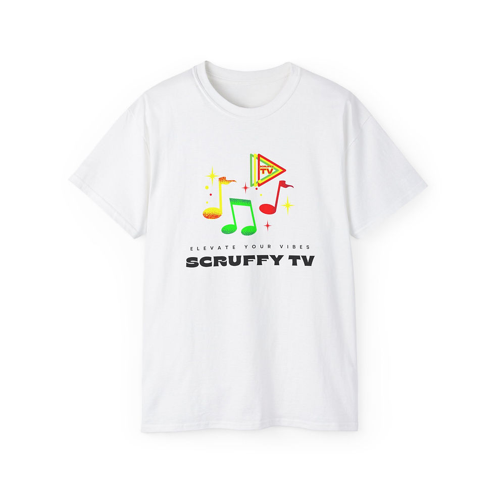 Elevate Your Vibe Scruffy TV Unisex Ultra Cotton Tee