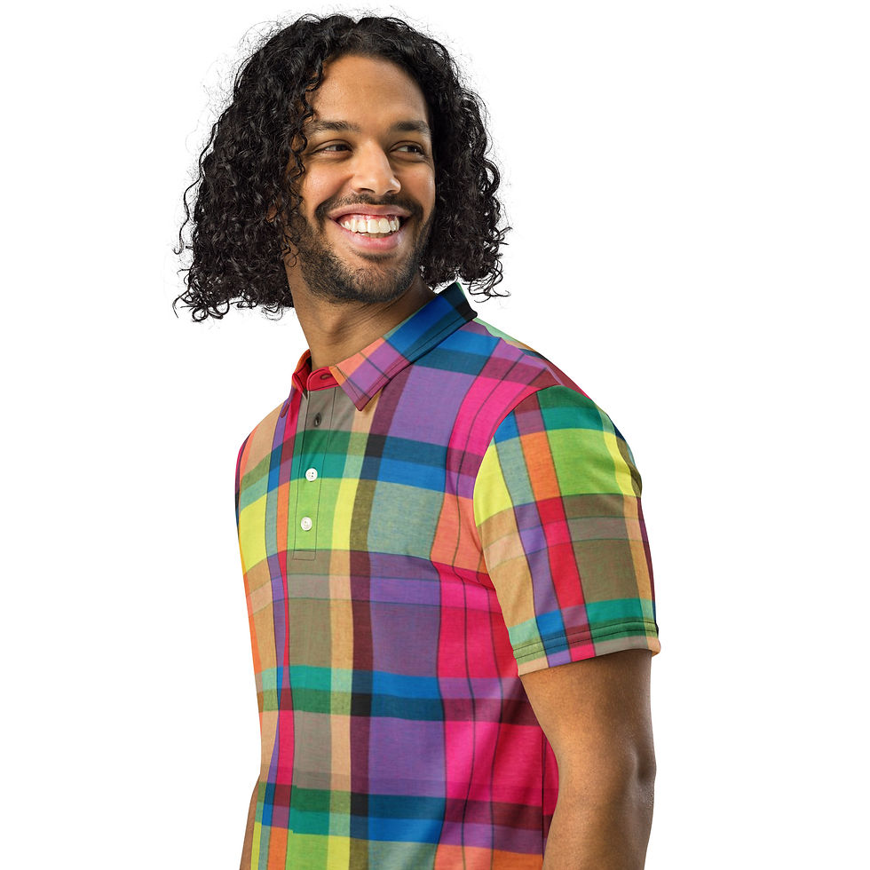 Thumbnail: 8T Clothing Madras 2- Men’s Slim Fit Polo