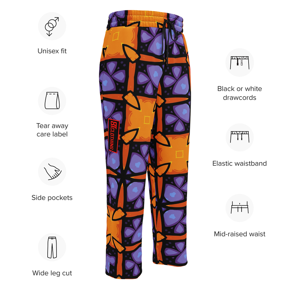 Thumbnail: 8T Clothing Mosaic Collection - Wide-Leg Joggers