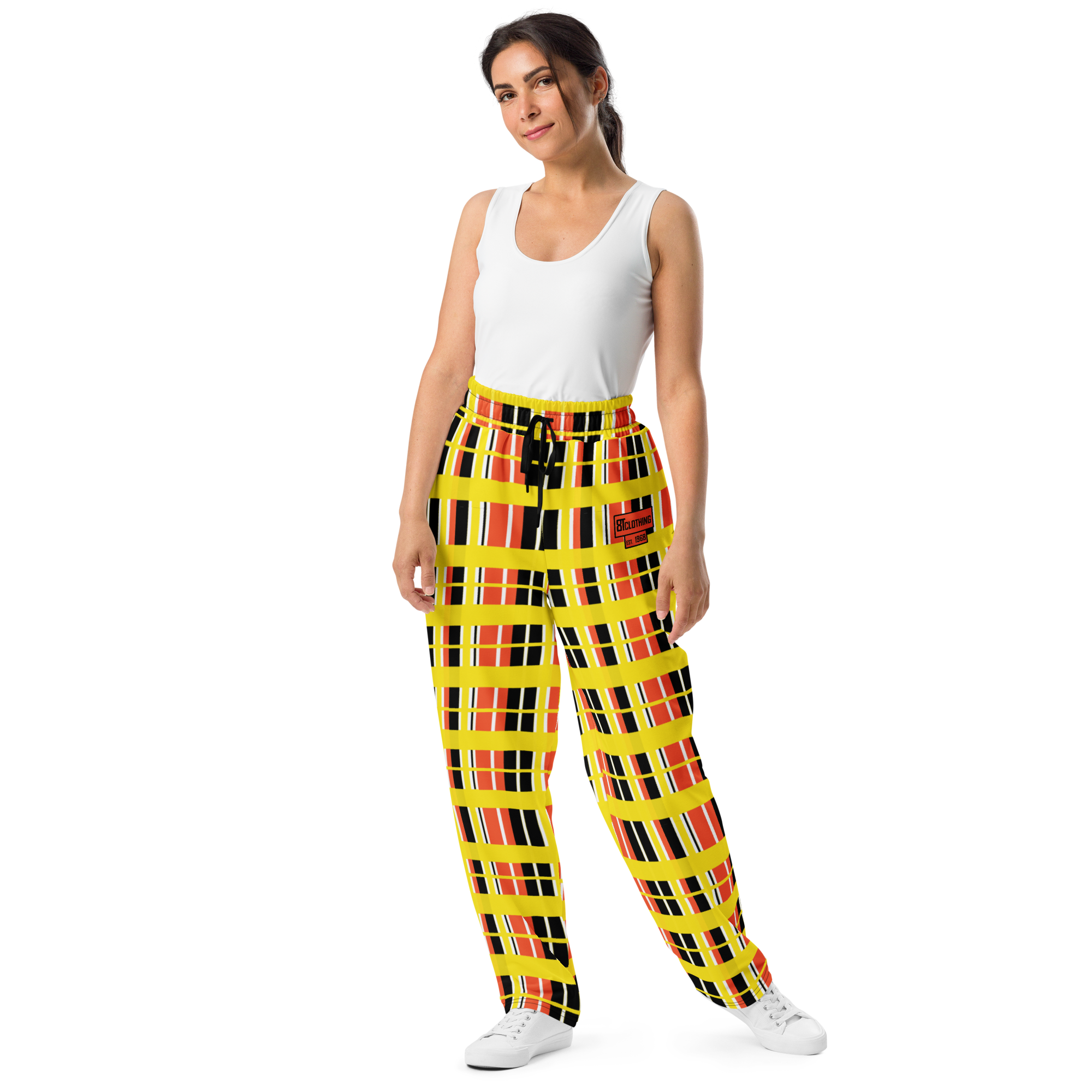 8T Clothing Founders Plaid - Wide-Leg Joggers