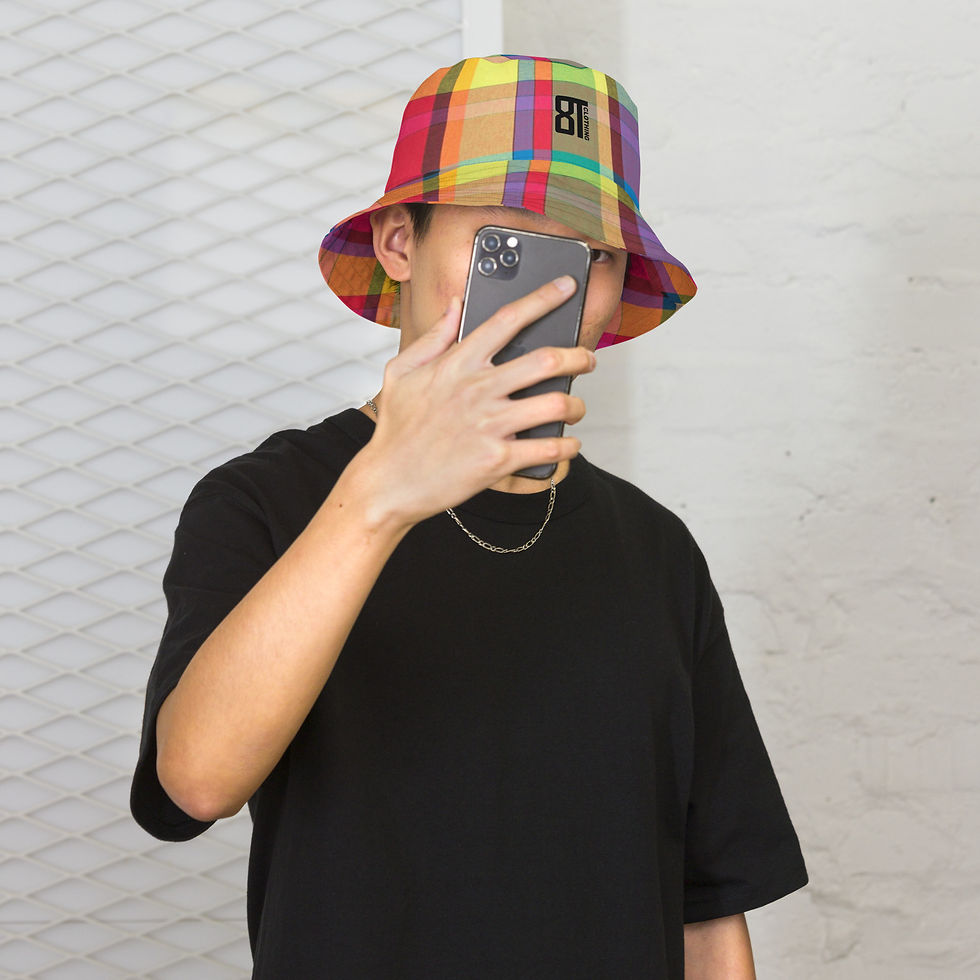 Thumbnail: 8T Clothing Madras 2 - Reversible Bucket Hat