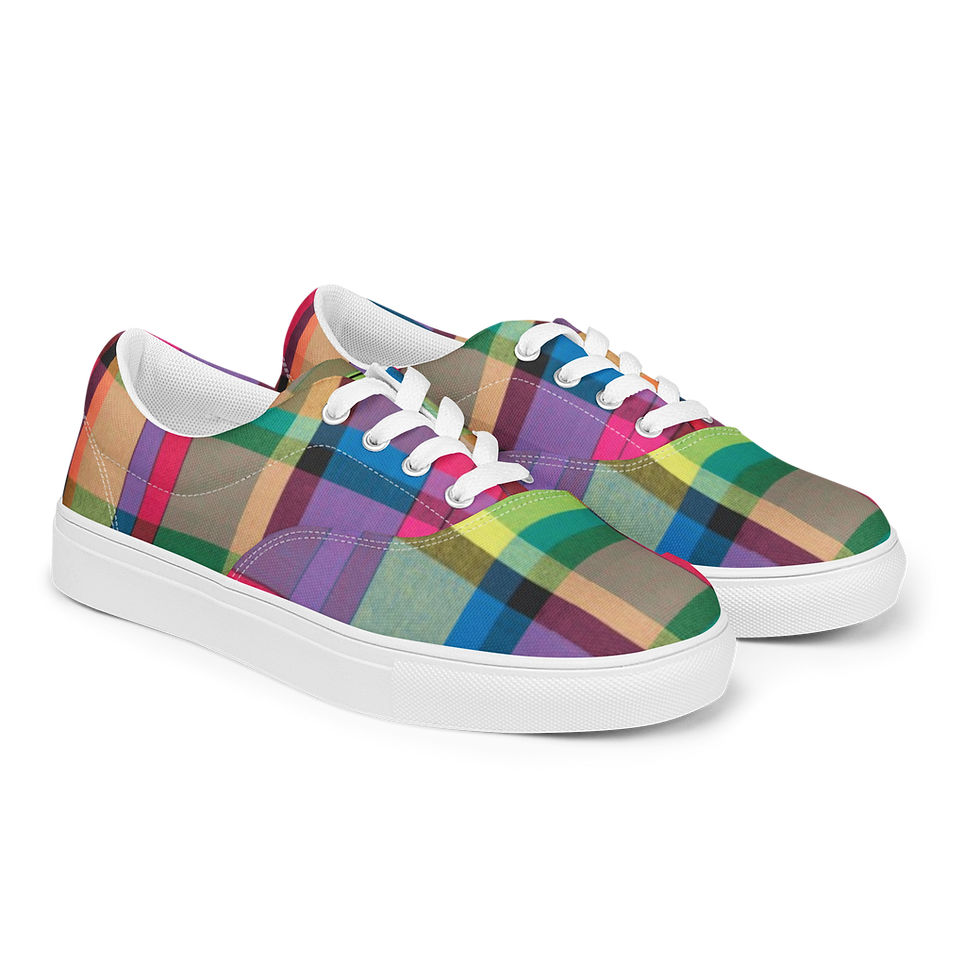 Thumbnail: 8T Clothing Madras 2 - Men’s lace-up Canvas Shoes