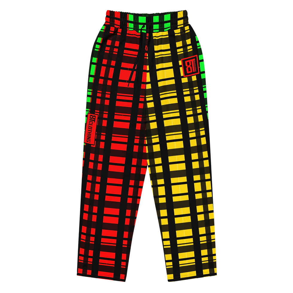 Thumbnail: 8T Clothing Irie Corrupt Plaid - Wide-Leg Joggers