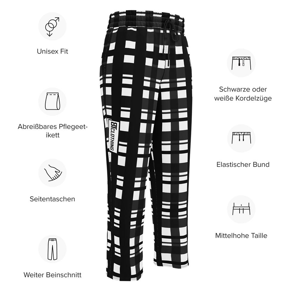 Thumbnail: 8T Clothing Corrupt Plaid - Wide-Leg Joggers
