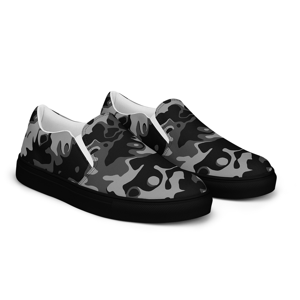 Thumbnail: 8T Clothing - Founders Dark Camo - Slip-on Canvas Shoes