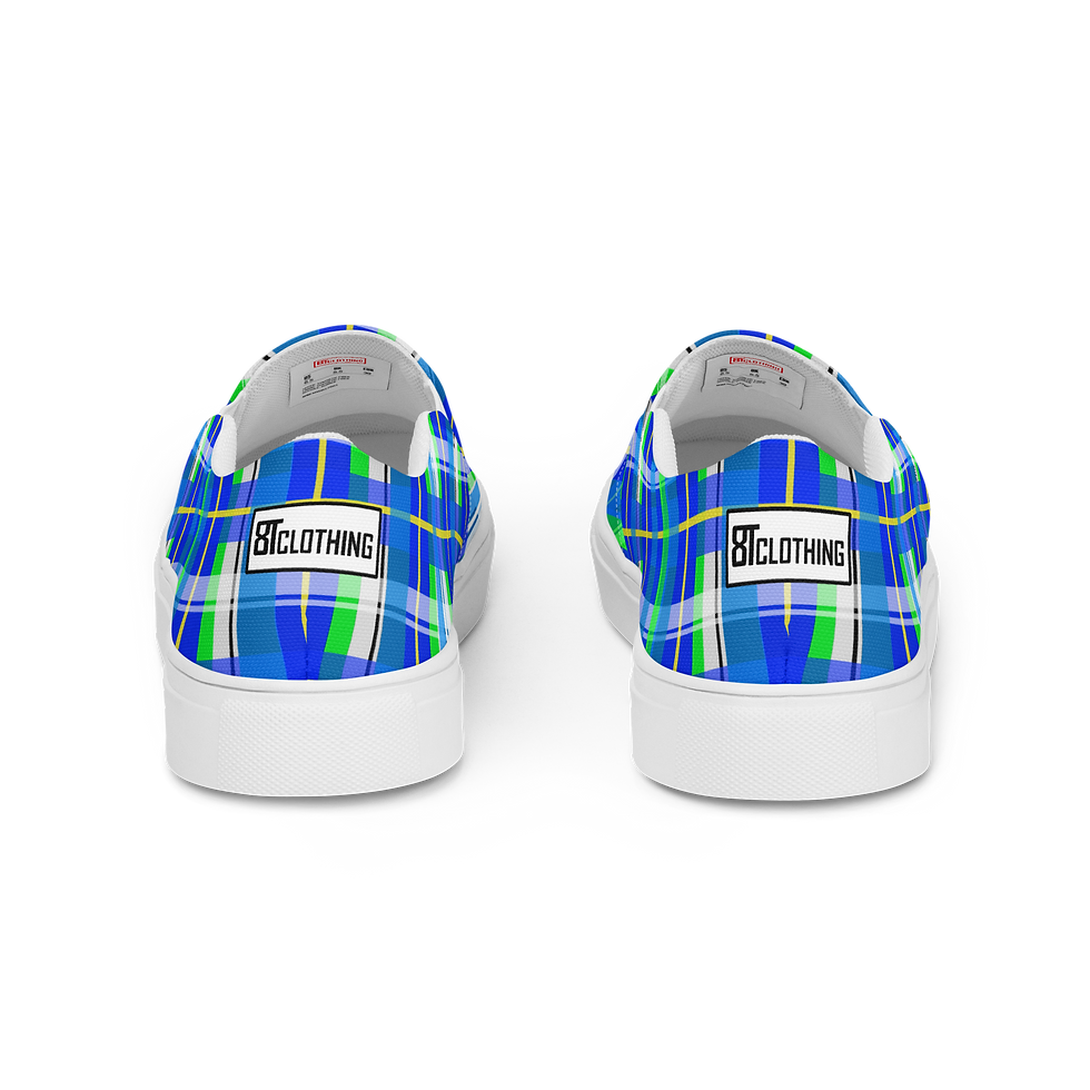 Thumbnail: 8T Clothing - Founders Plaid Slip-on Canvas Shoes