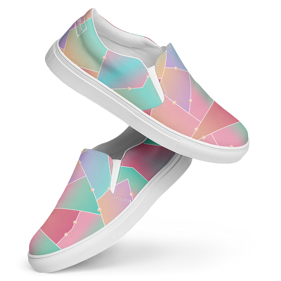 8T Clothing - Shattered Glass Slip-on Canvas Shoes