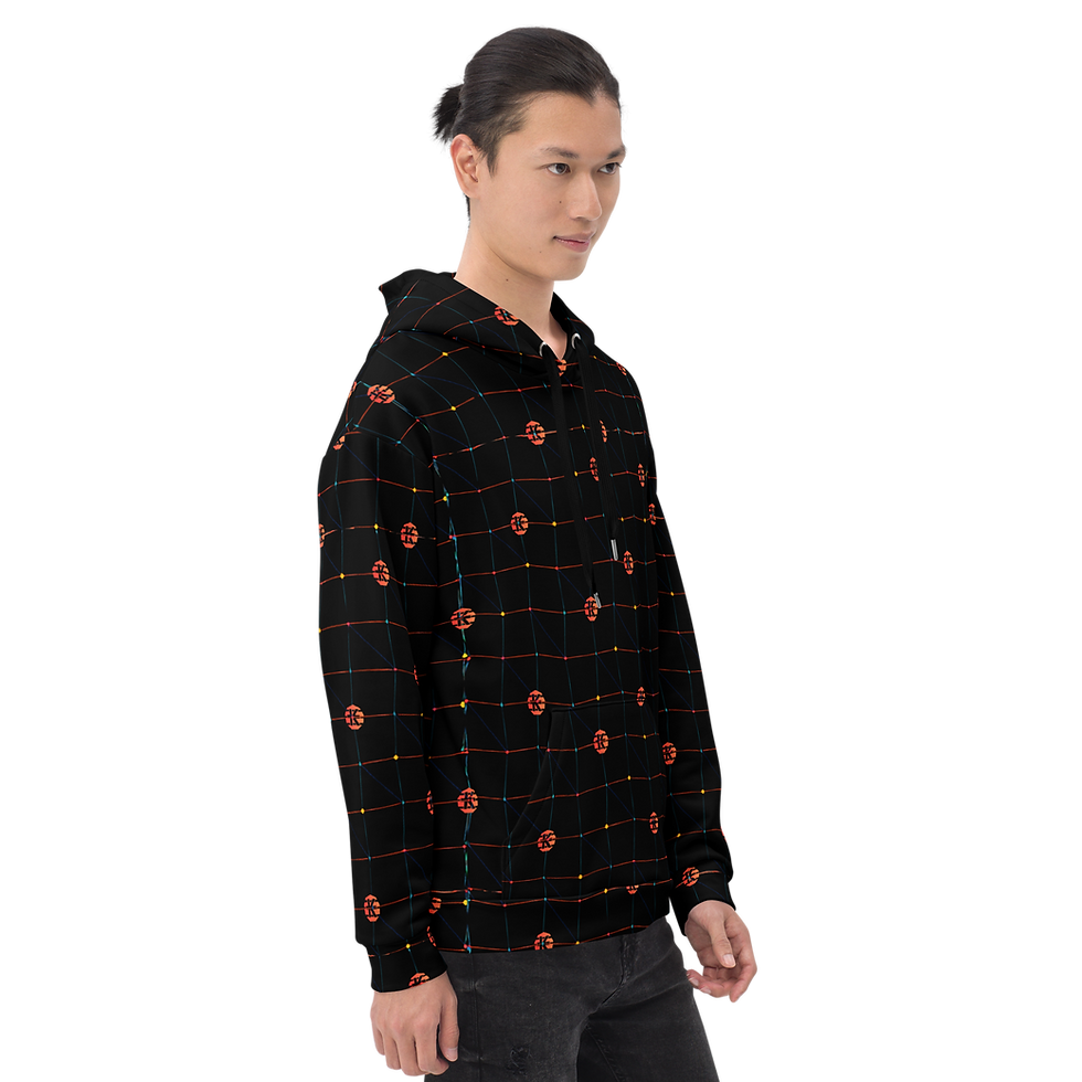Thumbnail: KAELUM X 8T Clothing - Network Grid - Unisex Hoodie