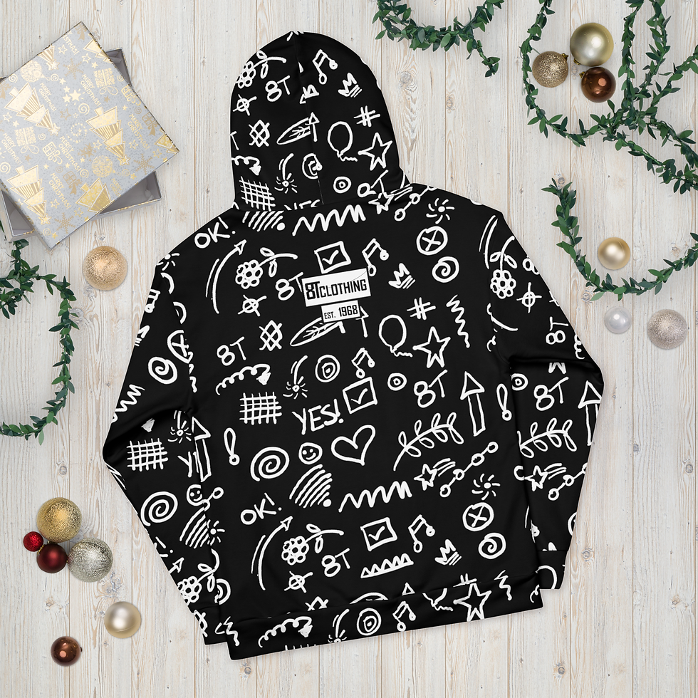 Thumbnail: 8T Clothing Doodle Minimal Collection - Unisex Hoodie