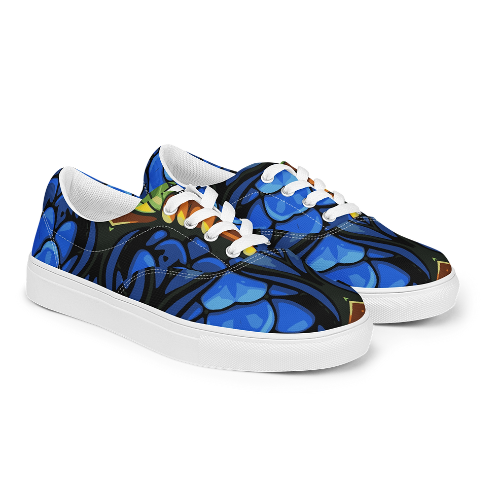 Thumbnail: 8T Clothing - Mosiac Collection Lace-up Canvas Shoes