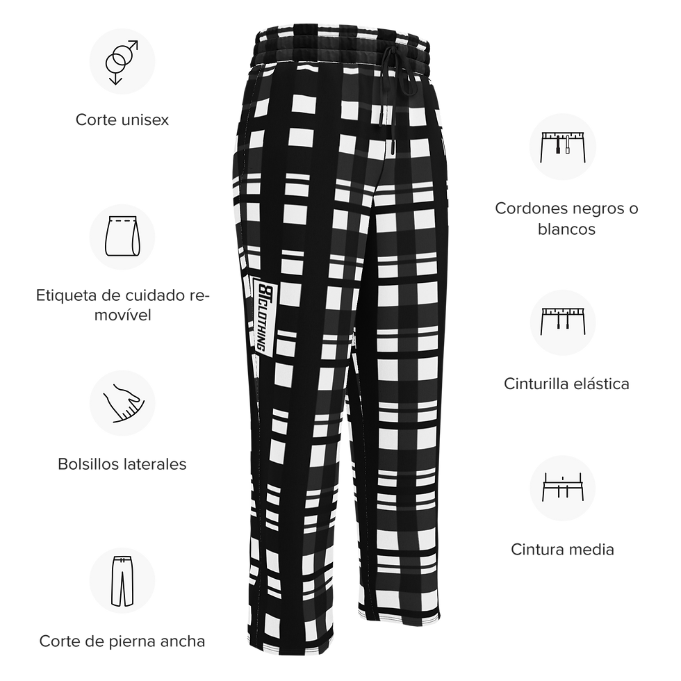 Thumbnail: 8T Clothing Corrupt Plaid - Wide-Leg Joggers