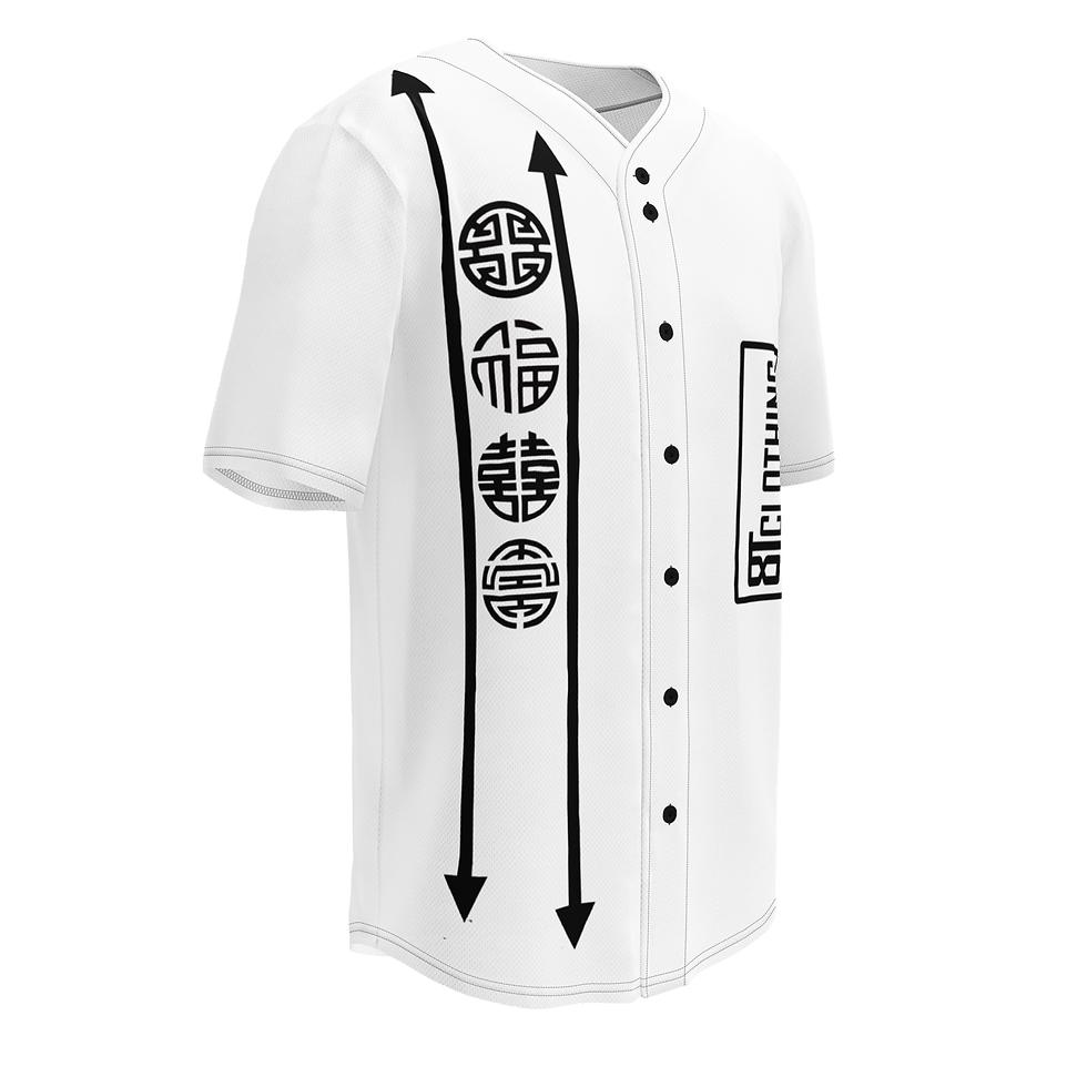 Thumbnail: 8T Clothing H.L.L.P  - Recycled Baseball Jersey White