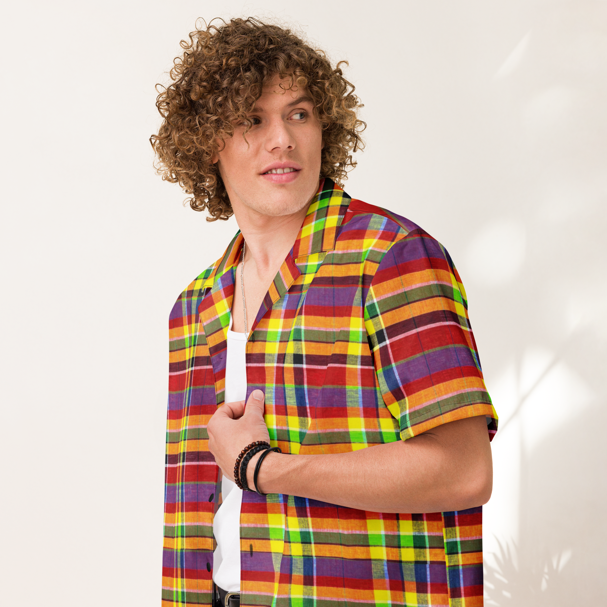 8T Clothing Madras 1 - Unisex Button Shirt