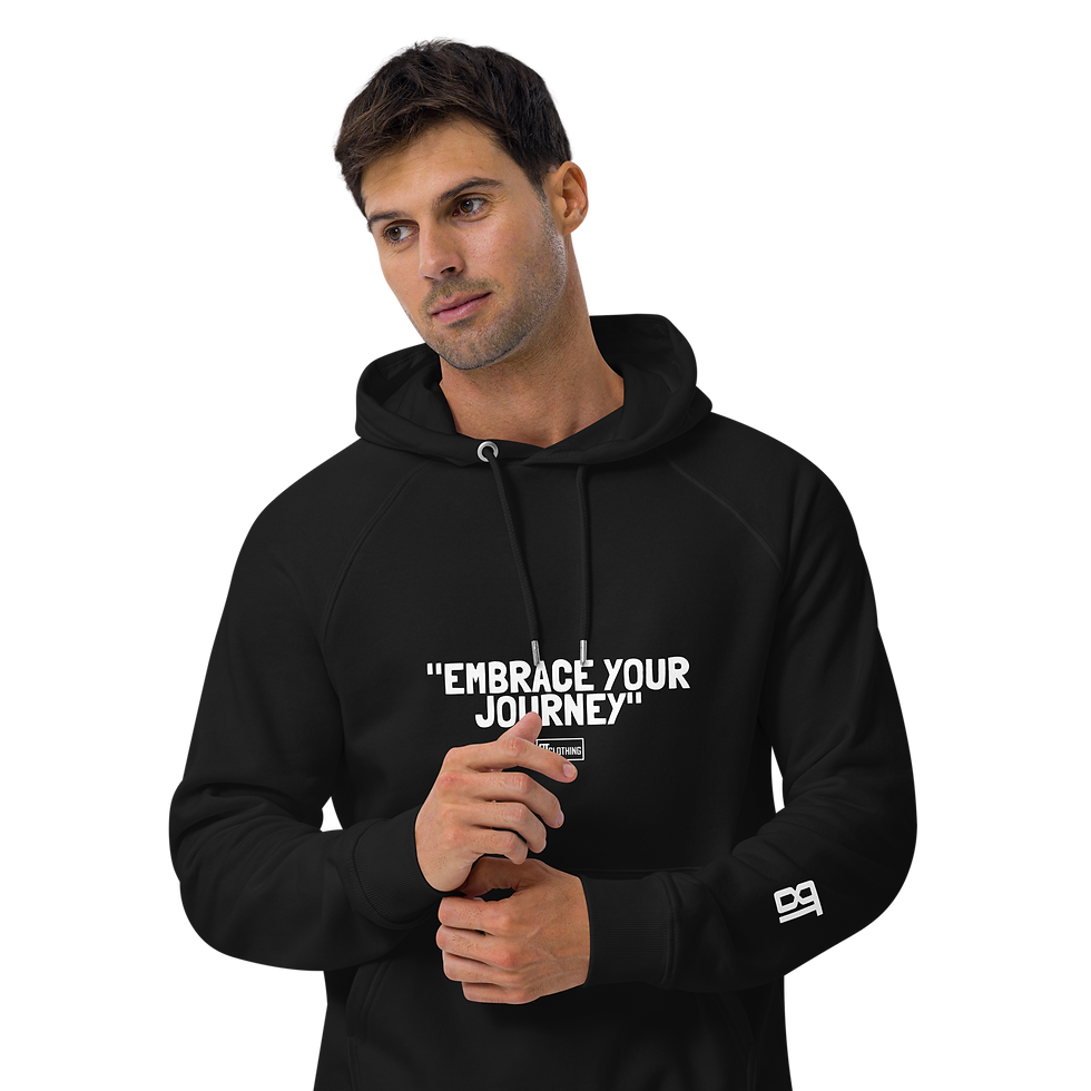 Thumbnail: 8T Clothing Positive Vibes - Unisex eco raglan hoodie