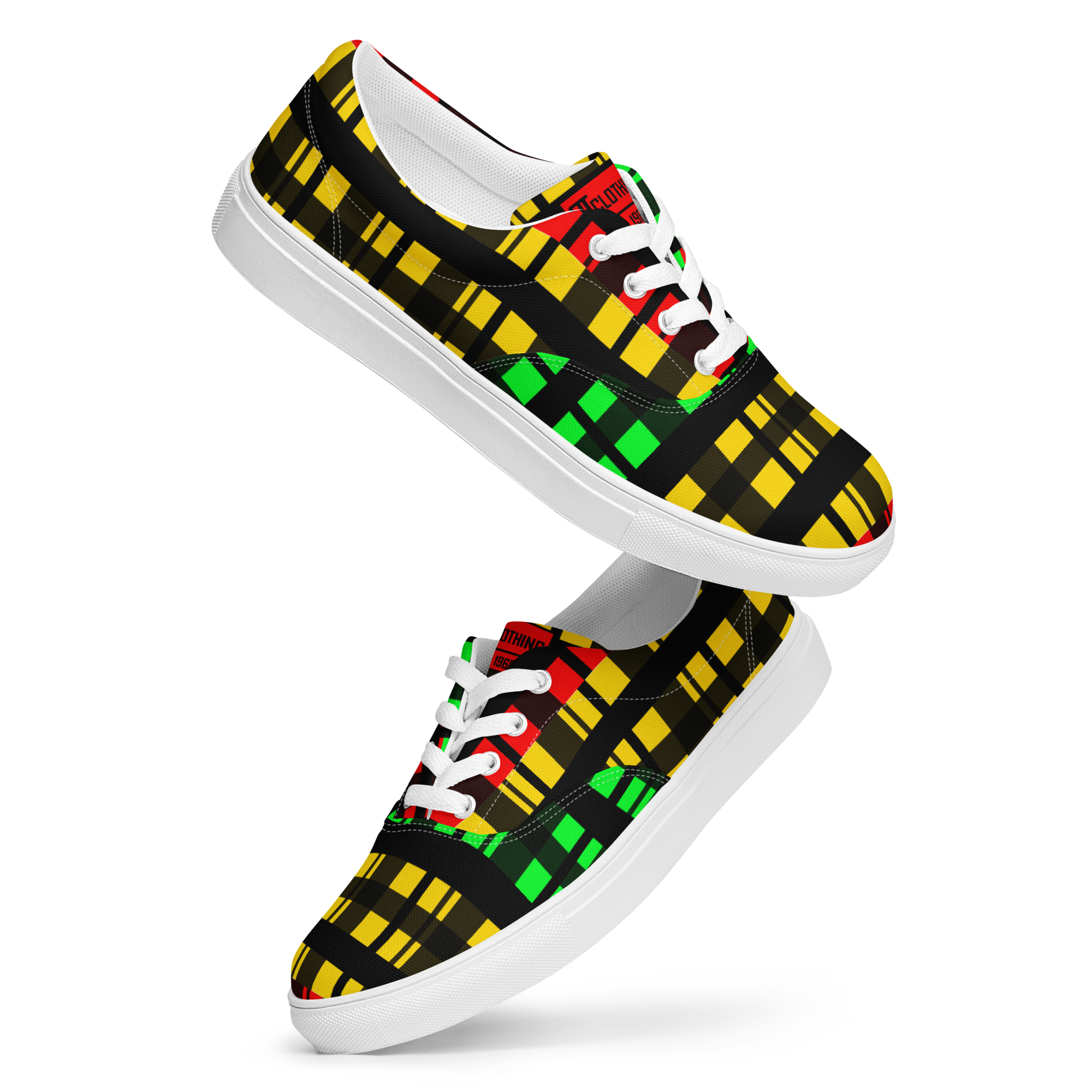 8T Clothing - Irie Corrupt Plaid Lace-up Canvas Shoes