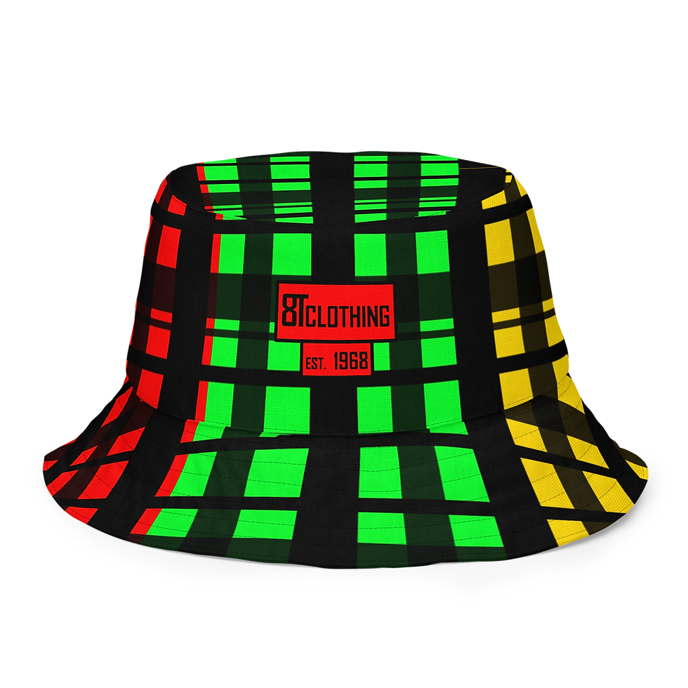 Thumbnail: 8T Clothing Irie Corrupt Plaid - Reversible Bucket Hat