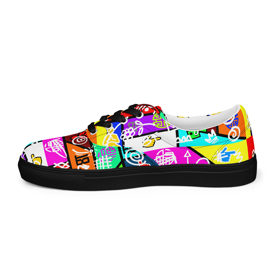Thumbnail: 8T Clothing - Founders Doodle Fusion Lace-up Canvas Shoes