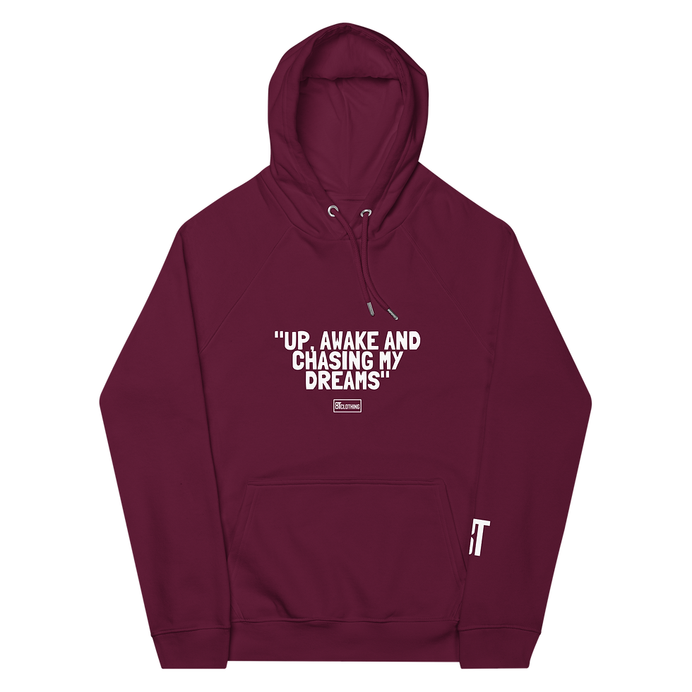 Thumbnail: 8T Clothing Positive Vibes - Unisex Eco Raglan Hoodie