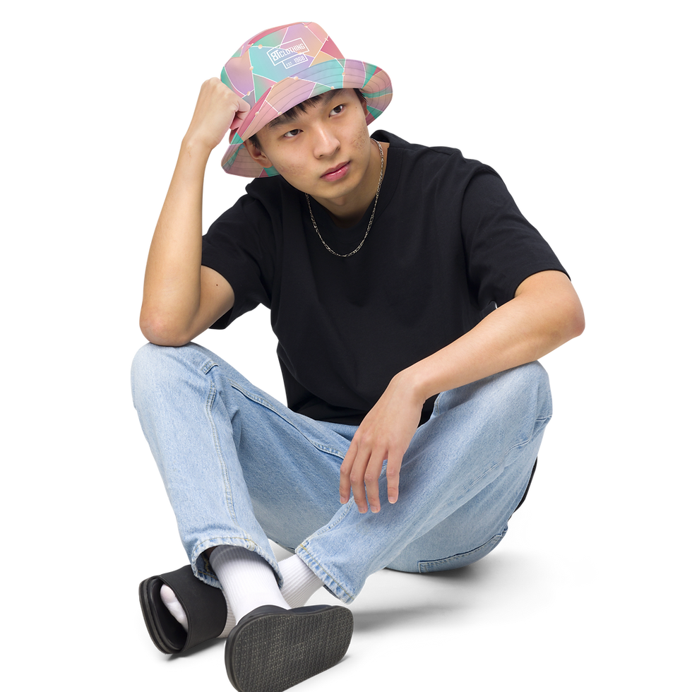 Thumbnail: 8T Clothing Shattered Glass - Reversible Bucket Hat