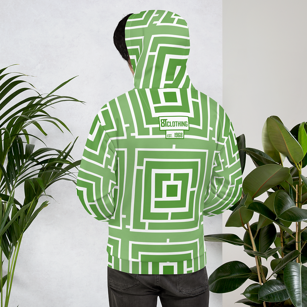Thumbnail: 8T Clothing Green Maze  - Unisex Hoodie