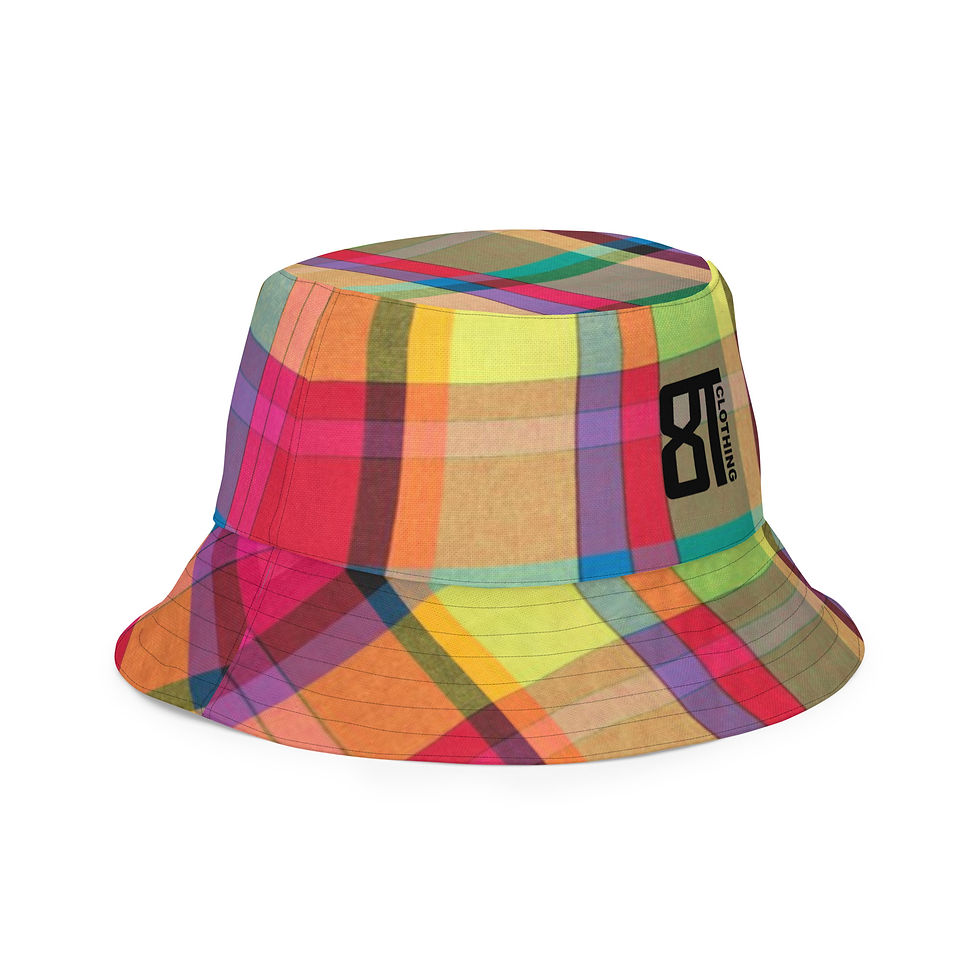 Thumbnail: 8T Clothing Madras 2 - Reversible Bucket Hat