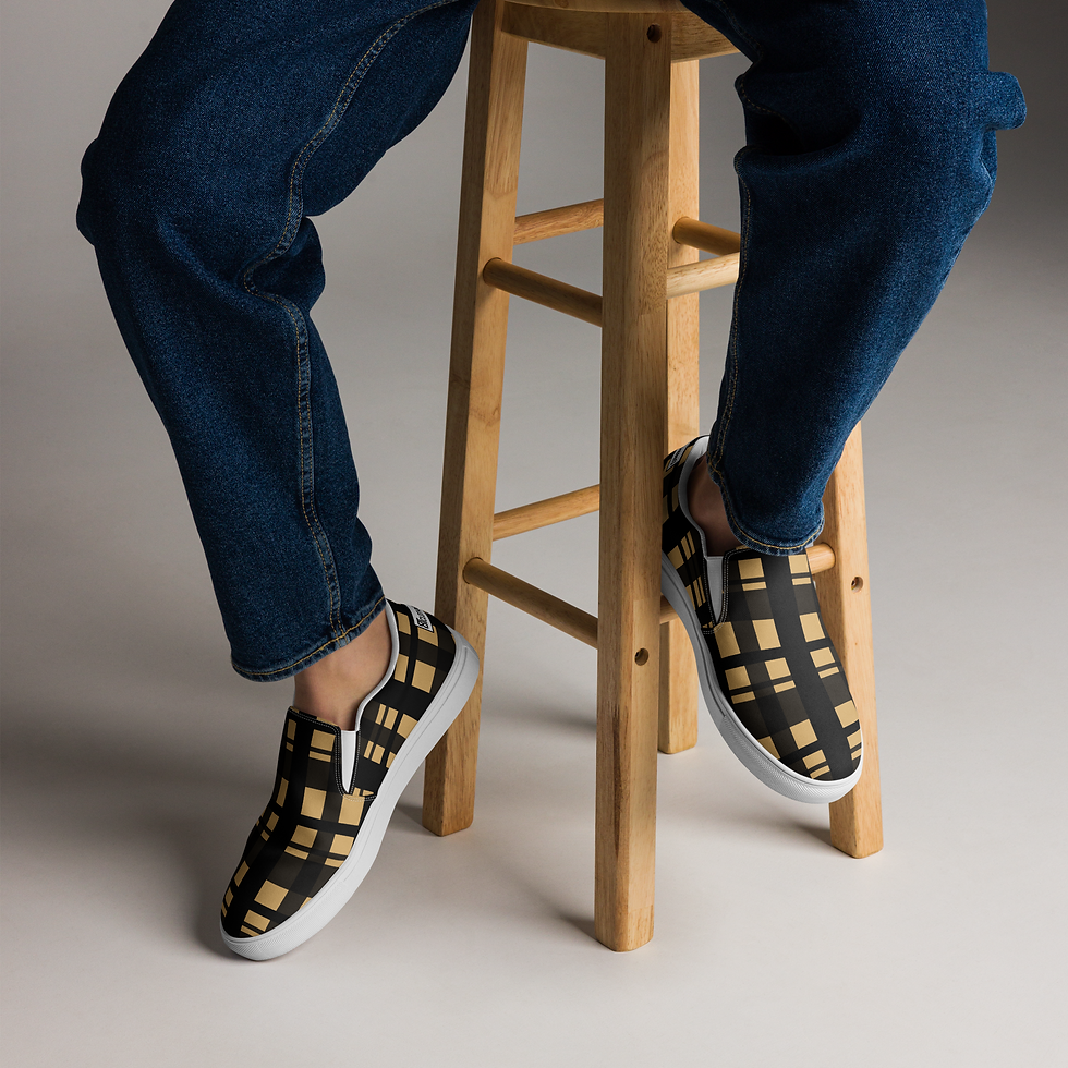 Thumbnail: 8T Clothing - Corrupt Plaid Slip-on Canvas Shoes