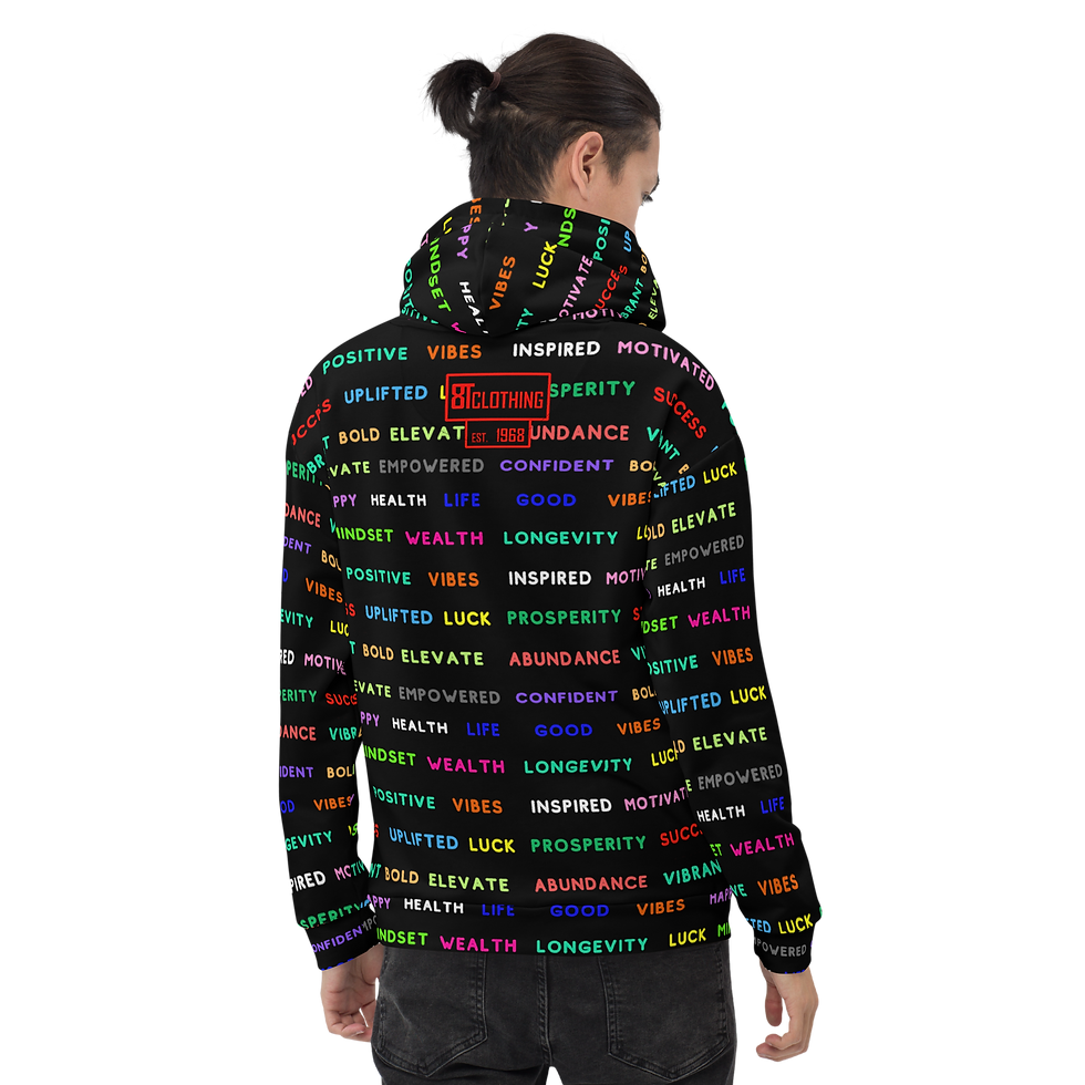 Thumbnail: 8T Clothing Positive Vibes Collection  - Unisex Hoodie