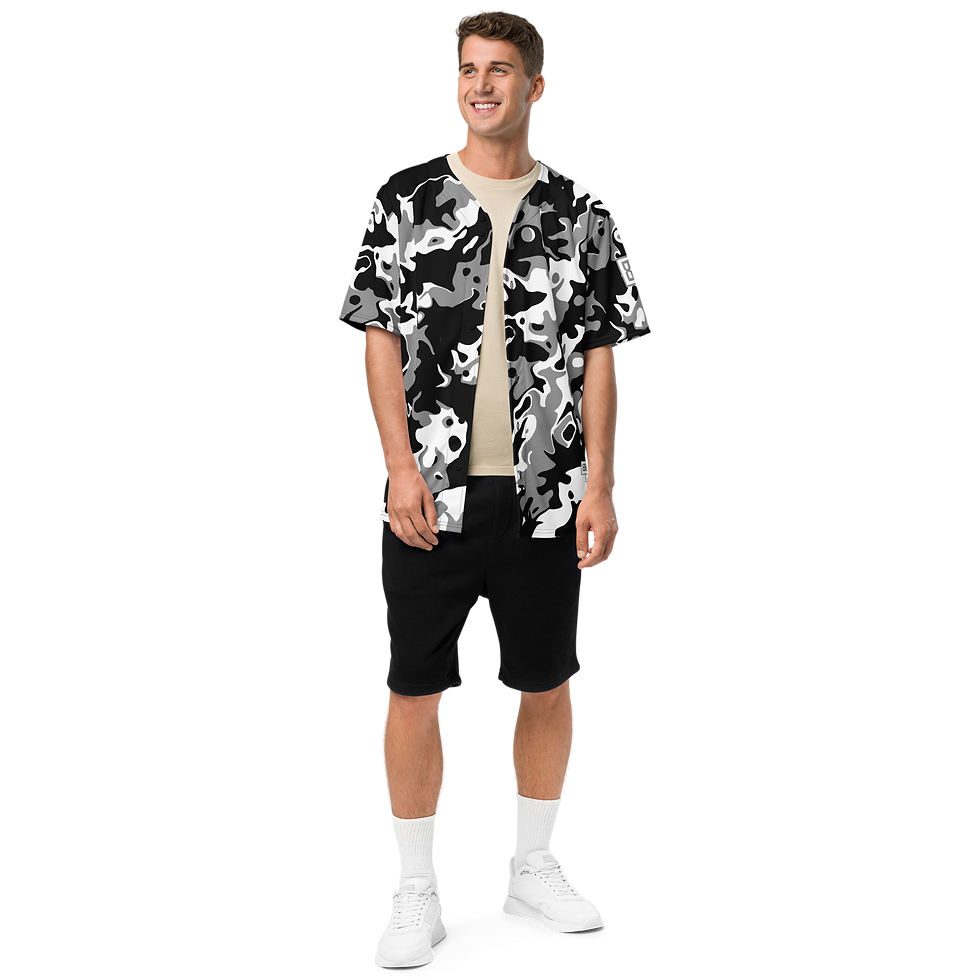 Thumbnail: 8T Clothing Founders Leopard Camo - Recycled Baseball Jersey