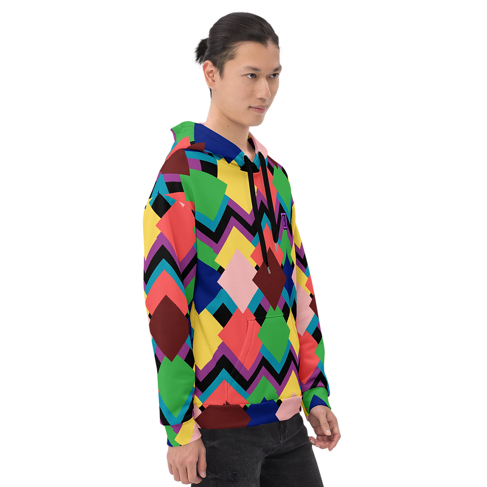 Thumbnail: 8T Clothing - Expressive Squares - Unisex Hoodie