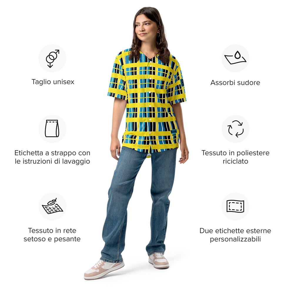 Thumbnail: 8T Clothing- H.W.I Plaid - Recycled Baseball Jersey