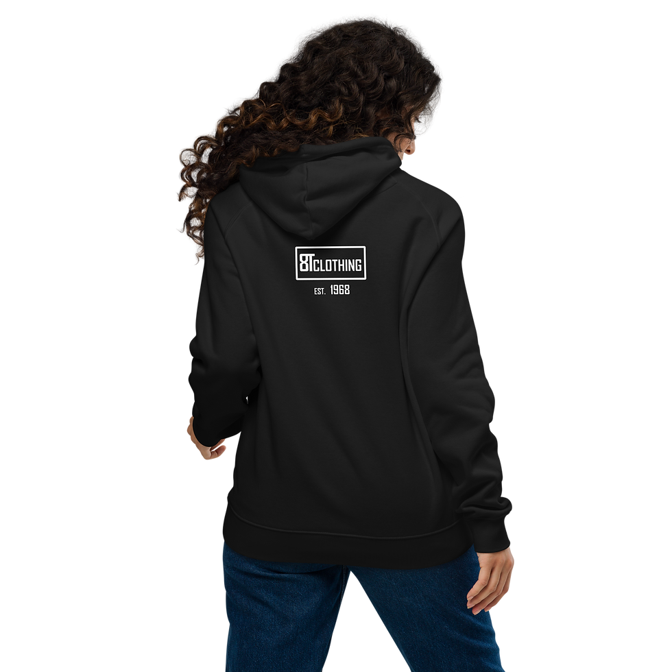 Thumbnail: 8T Clothing Positive Vibes - Unisex Eco Raglan Hoodie